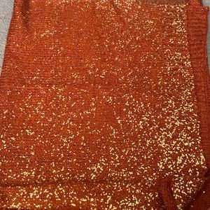 Anthropologie Orange Scarf with Gold Flecks!